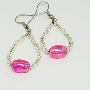 Beaded earrings, dangling earrings, handmade earri